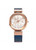 CHARRIOL Forever 32mm watch, rose gold case and bezel with a white dial featuring oversized stylized numbers and a blue fabric strap.