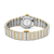 SAINT HONORE ODEON [OD721116 4BYIT] watch, back view showing stainless steel and gold-tone bracelet with engraved branding and serial number.