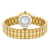 SAINT HONORE ORSAY [OR715100 3FAIT] watch, gold-tone bracelet and round watch face with silver back engraved with brand details.