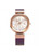CHARRIOL Charriol Forever Ladies Watch 32mm, rose gold watch with a white marble dial and purple strap.