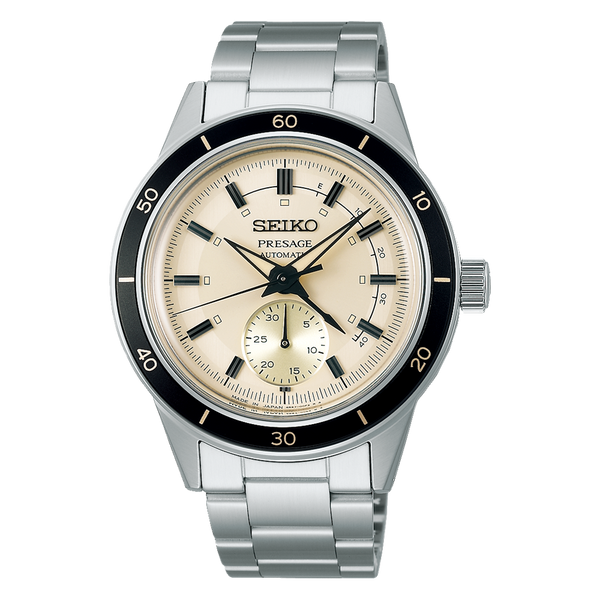 Seiko presage beige dial automatic watch for men SSA447j