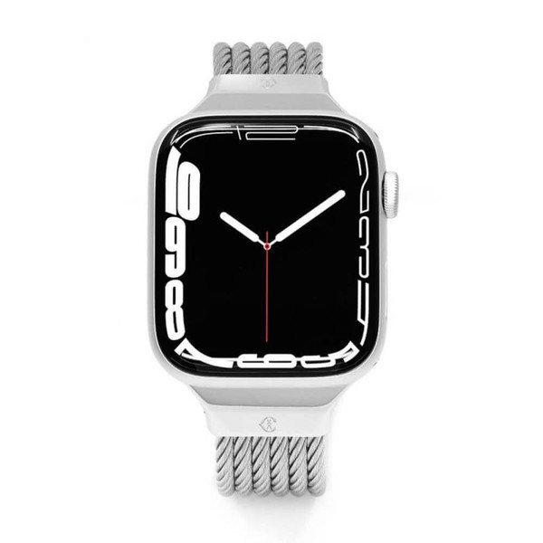 CHARRIOL CELTIC Apple Watch Band - Silver, luxury silver stainless steel woven band for Apple Watch.
