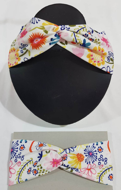 Bright Floral Twist Headband