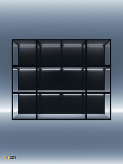 Moduspace, Moducase DF2401 display wall combination, Display cabinet, Dust proof, Modular display