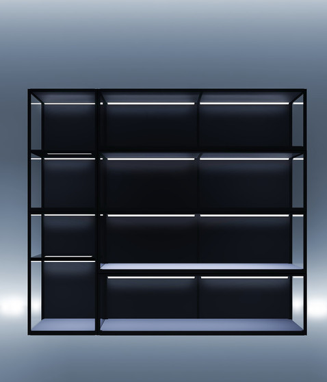 Moduspace, Moducase SIXTH2204 display wall combination, Display cabinet, Dust proof, Modular display