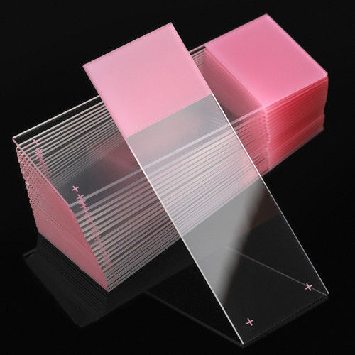 Microscope Slides, White Glass, 25 x 75mm, Charged, Frosted, Colors Available-GLB 1358A