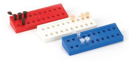 Rack for 1.5mL and 2.0mL Microcentrifuge Tubes, Reinforced PP, 20-Place, Blue-GLB 456320B