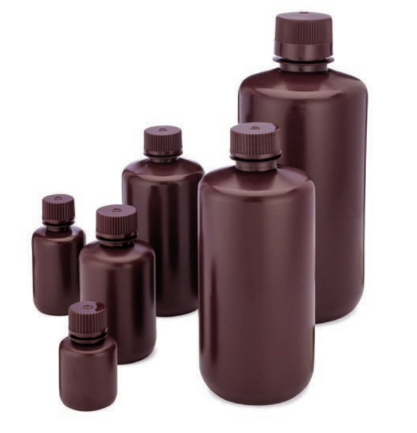 Diamond RealSeal Bottle, Narrow Mouth Round, Amber HDPE with PP Closure-GLB 7060250AM