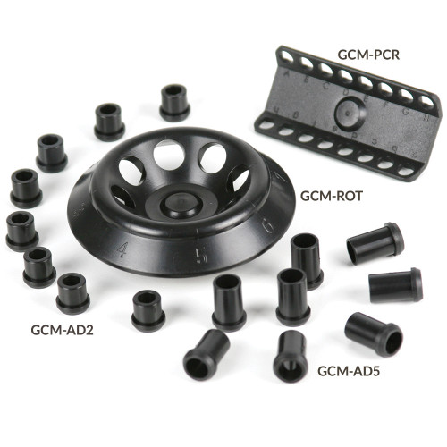Rotor Cavity Sleeves for use with GCM Series Mini Centrifuges, converts the rotor cavity for use with 0.5mL Microcentrifuge Tubes, 8 each-GLB GCM-AD5
