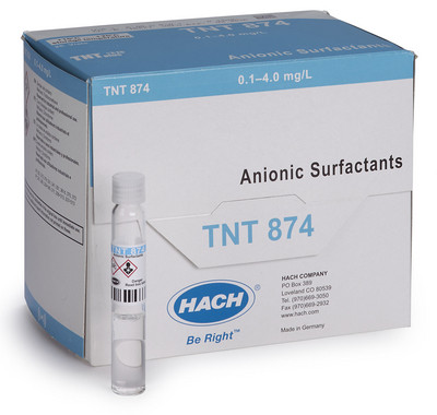 TNTplus HACH Anionic Surfactants 0.1-4.0 mg/L-HACH TNT874