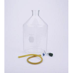 KIMAX® Reservoir Bottle w/Valved Outlet & Detachable Quick Release Connector-KIMBLE 14612F-10000