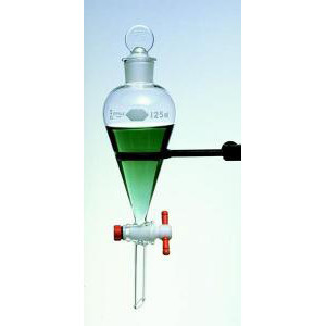 KIMAX® Squibb Pear-Shaped Separatory Funnels with PTFE Stopcock-KIMBLE 29048F-2000