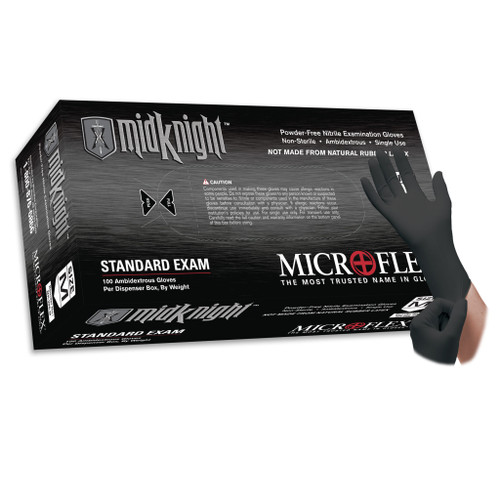 Midknight Black Powder-Free Nitrile Gloves-MIC MK-296-XL