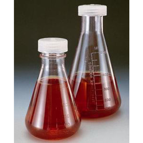 Polycarbonate Erlenmeyer Flasks with Screw Closure-NALGE 4108-0125