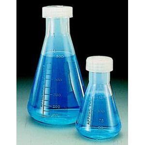 PMP Erlenmeyer Flasks with Screw Closure-NALGE 4109-0500