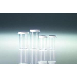 12 Dram (45ml) Clear PS Snap Cap Vial with White PE Linerless Snap Cap Attached-QOR 273262