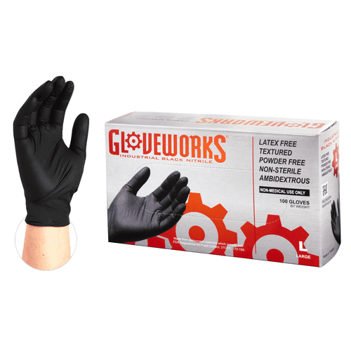 AMMEX - BINPF42100-BX - Industrial Nitrile Gloves - Gloveworks - Disposable, Powder Free, 5 mil-AMMEX BINPF42100 AMMEX - BINPF42100-BX - Industrial Nitrile Gloves - Gloveworks - Disposable, Powder Free, 5 mil-AMMEX BINPF42100