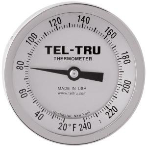 Dial Thermometers, 3" Face with 9" Stem-TEL 3410-09-62