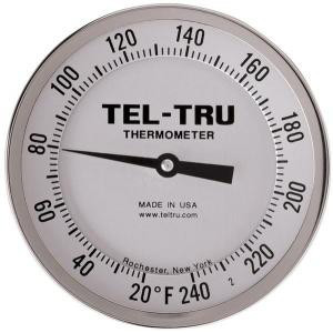 Adjustable-Angle Head Dial Thermometers, 5" Face with 6" Stem-TEL 4210-06-60