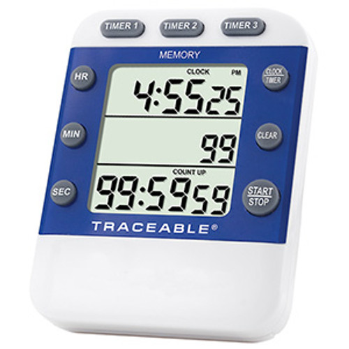 Traceable® 3-Channel 100 Hour Alarm Jumbo Timer-TRACEABLE 94461-23