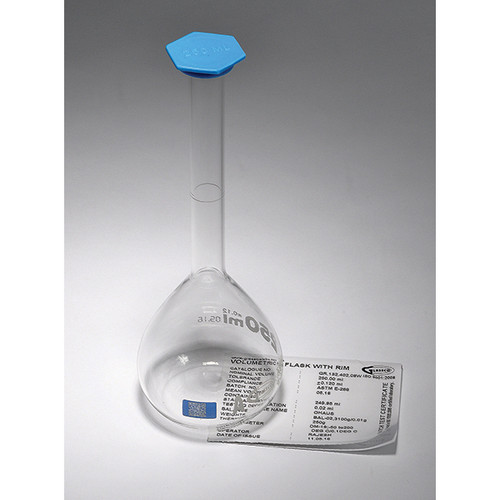 VOLUMETRIC FLASKS, CLASS A, WITH SNAP CAP, BATCH CERTIFIED, QR-UNITED FG5580-50QR