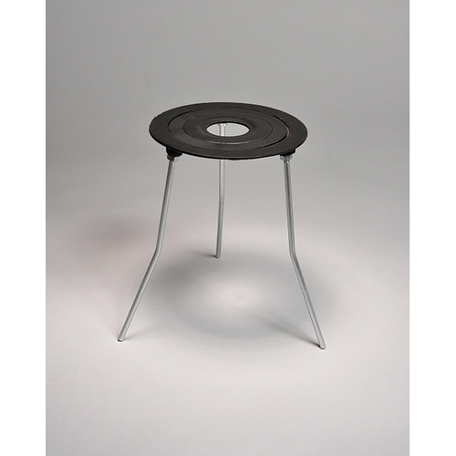 TRIPOD STAND W/ CONCENTRIC RINGS, CAST IRON-UNITED TCR8X9
