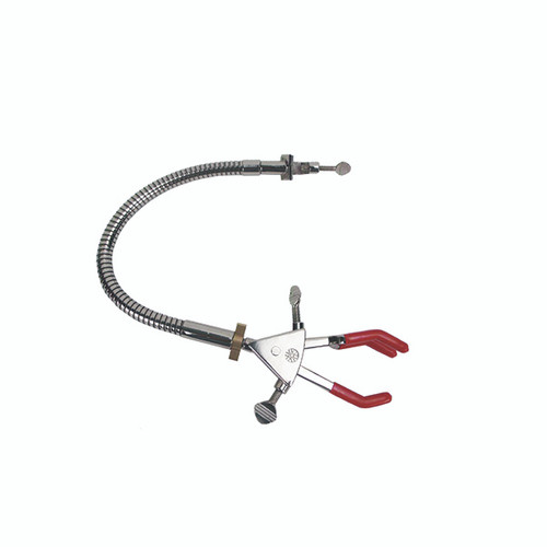 United Scientific™ 3-Prong Clamp With Flexible Extension Rod-UNITED UNFLEXCLP01