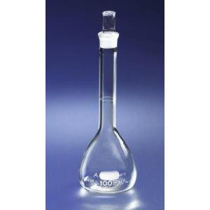 PYREX 1L Class A Volumetric Flasks with PYREX Glass Standard Taper Stopper-CGW 5640-1L