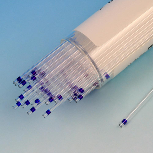 Capillary Tube, Microhematocrit, 100% PLASTIC, Blue Tip, Plain, 100/Vial, 10 Vials/Unit-GLB 51680
