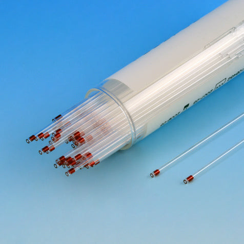 Capillary Tube, Microhematocrit, 100% PLASTIC, Red Tip, Sodium Heparinized, 100/Vial, 10 Vials/Unit-GLB 51686