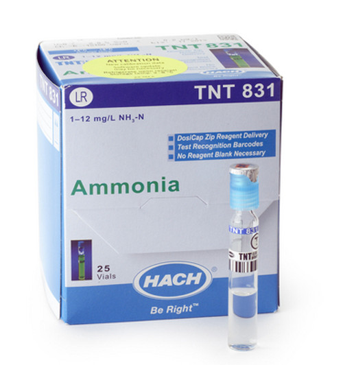 Ammonia TNTplus Vial Test, LR (1-12 mg/L NH3-N)-HACH TNT831