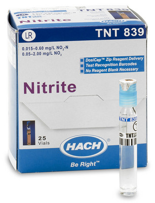 db NITRITE, TNT+ LR 0.015-0.6MG/L PK/25-HACH TNT839
