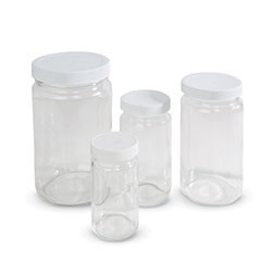 Clear Wide-Mouth Environmental Sample Jars, Tall Form. I-Chem-ICHEM 321-0125