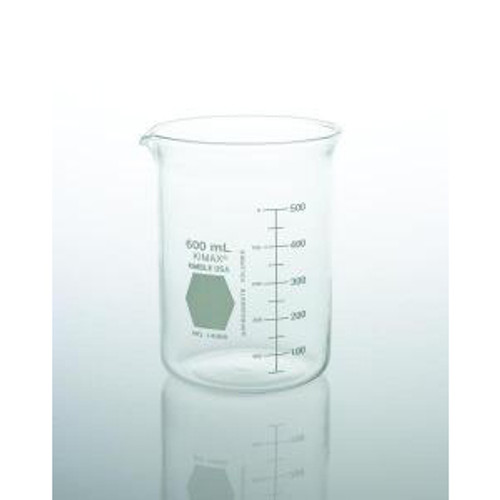KIMAX® Griffin Low Form Beakers w/Double Capacity Scale-KIMBLE 14000-4000