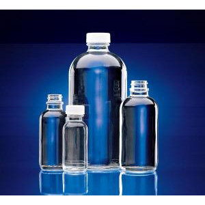 Clear Glass Boston Round Bottles w/Caps. Wheaton-WTN W216813