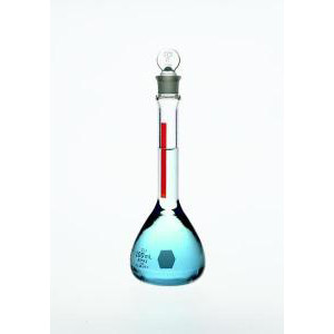 KIMAX® Class A Red Stripe Volumetric Flasks with Stopper-KIMBLE 28013-1000
