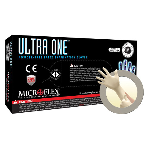 Ultra One Powder-Free Latex Gloves-MIC UL-315-M