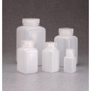 Wide-Mouth Square Bottle, HDPE. Nalgene-NALGE 2114-0002