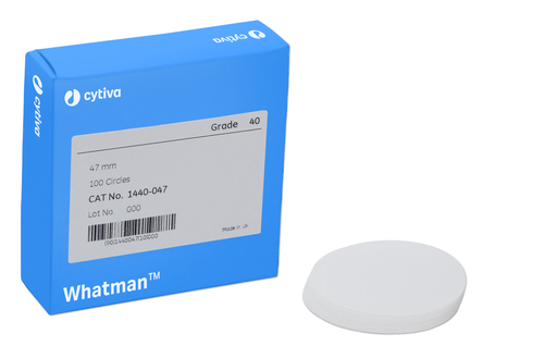 Whatman Grade 40 Ashless Filter Paper for Pollution Analysis, 90 mm circle 100/pk-CYTIVA 1440-090