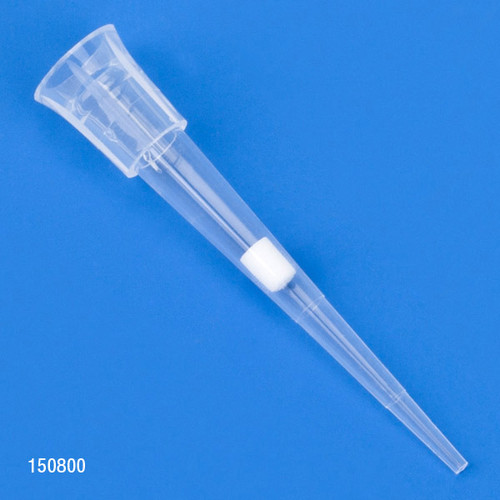 Filter Pipette Tip, 0.1 - 10uL, Certified, Universal, Low Retention, Graduated, 31mm, Natural, STERILE, 96/Rack, 10 Racks/Box-GLB 150800