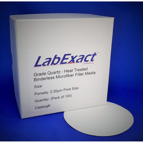 Quartz microfiber, 4.7cm diameter, high purity (SiO2) microfiber filters , binderless, 1000°C+ temperature - 100/pk-IWT Q4700