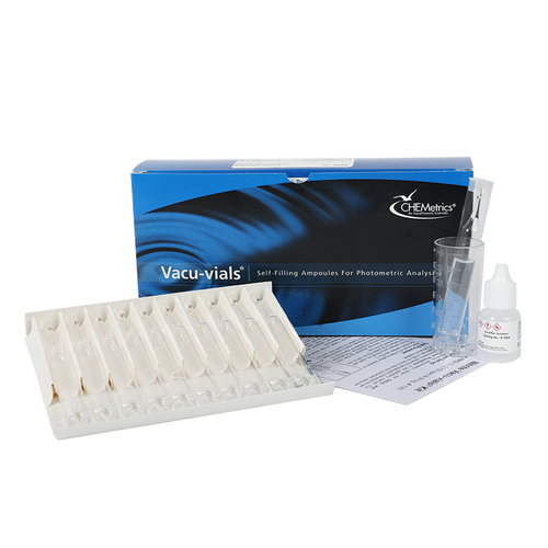 Nitrite Vacu-vials Kit, Range: 0 - 0.750 ppm as N, Method: Azo Dye Formation (NED), 30 tests-AQUAP K-7013