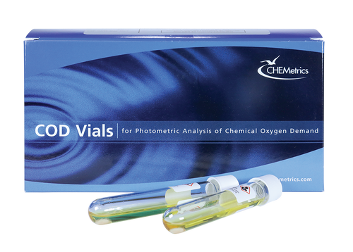 COD Vials Kit, Range: 0-150 ppm (LR) Mercury-free, Method: D-AQUAP K-7351S