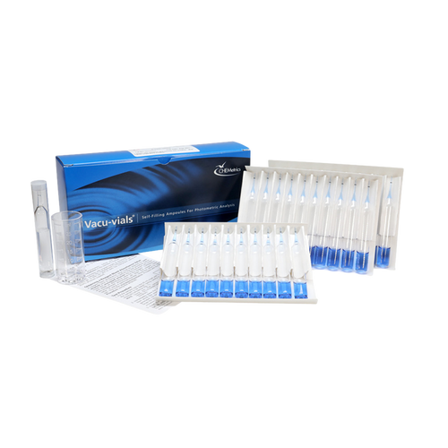 Low Range Ozone Vacu-vials® Test Kit, Range: 0-0.25 ppm, Method: Indigo, 30 tests-AQUAP K-7453