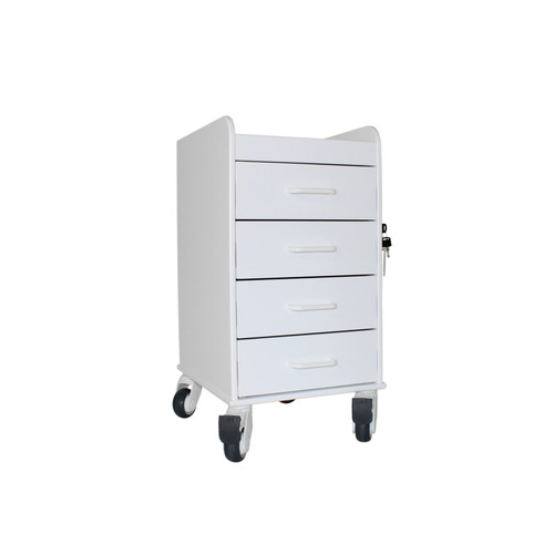White Compact Cart with White Drawers-TRIPPNT 51032