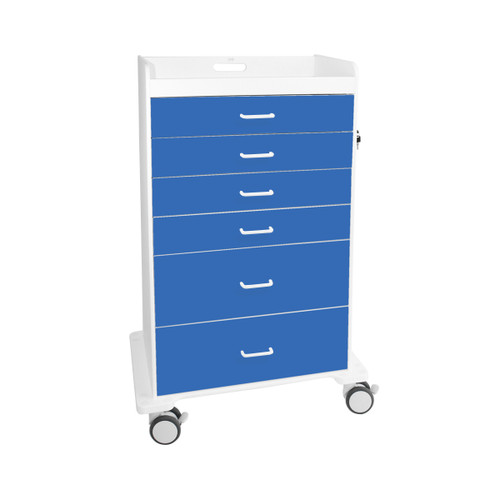 Procedure Cart with Global Blue Drawers-TRIPPNT 51071