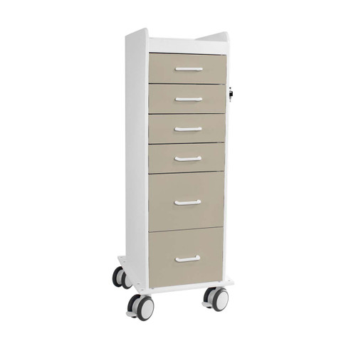 TL 6D Cart with Almond Beige Drawers-TRIPPNT 51096