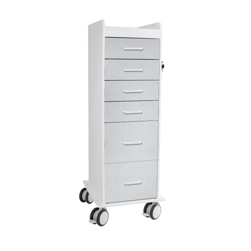 TL 6D Cart with Silver Metallic Drawers-TRIPPNT 51097