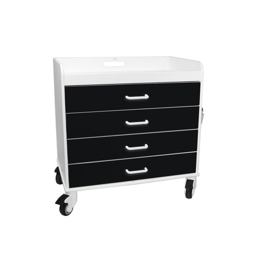 Extra Wide Compact Cart with Black Drawers-TRIPPNT 51362
