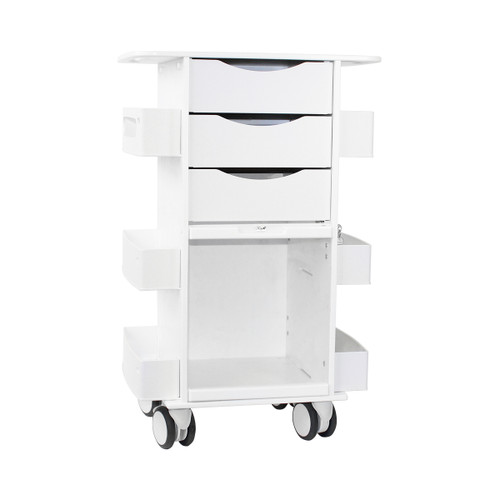 Core DX Cart with White Drawers and Sliding Door-TRIPPNT 53370